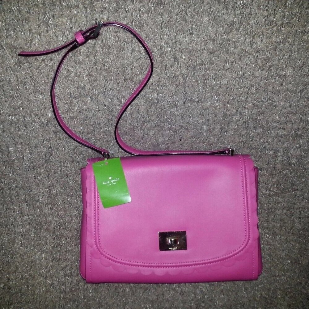 KATE SPADE-New York-Maple Court Jazmin-Pink Smooth Leather Crossbody-NWT